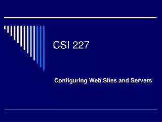 CSI 227