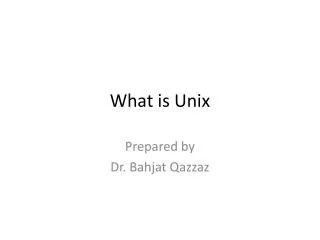 what is unix