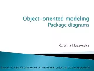 Object-oriented modeling Package diagrams