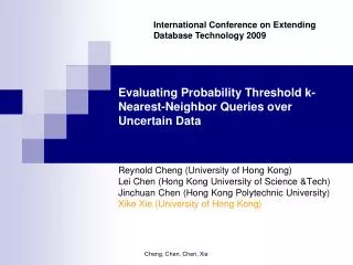 Evaluating Probability Threshold k-Nearest-Neighbor Queries over Uncertain Data