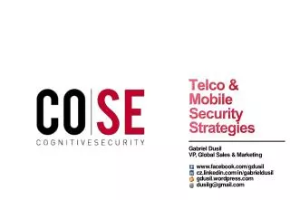 Telco &amp; Mobile Security Strategies