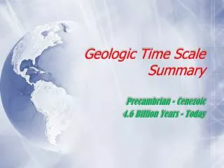 Geologic Time Scale Summary