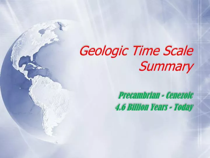 geologic time scale summary