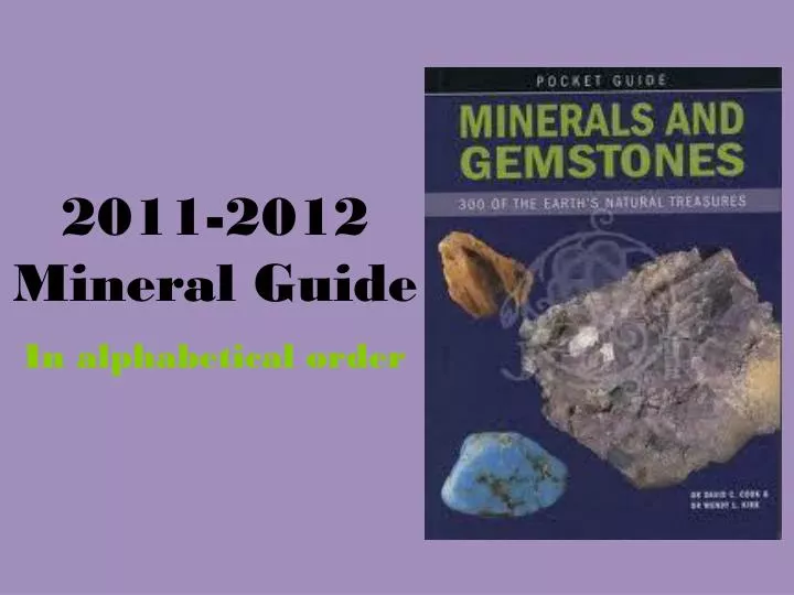 2011 2012 mineral guide