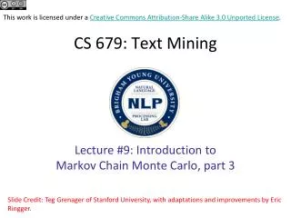 CS 679: Text Mining
