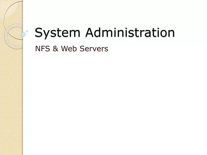 system administration