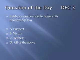 question of the day dec 3