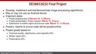 EE368/CS232 Final Project