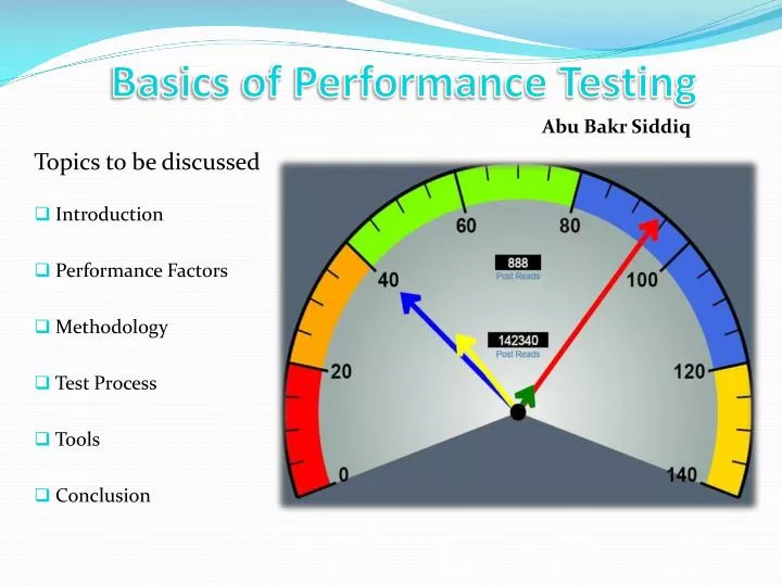 basics of performance testing