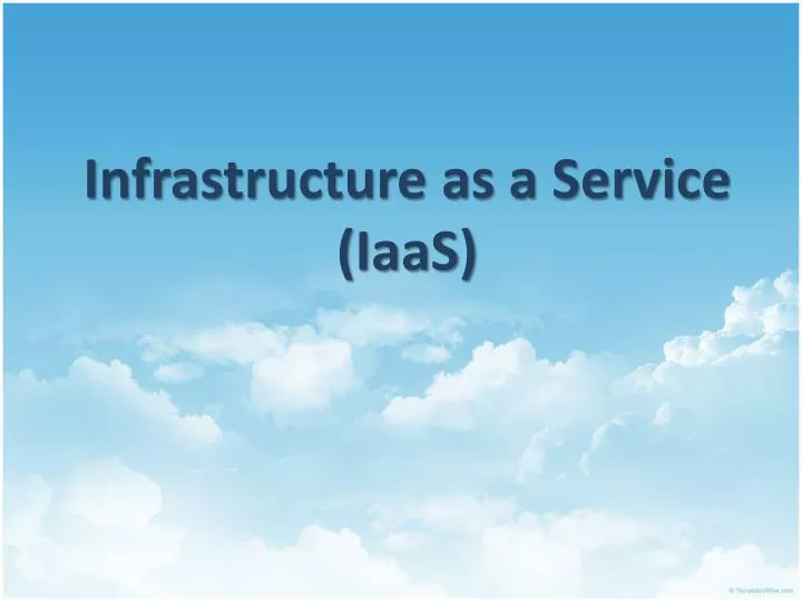 infrastructure as a service iaas