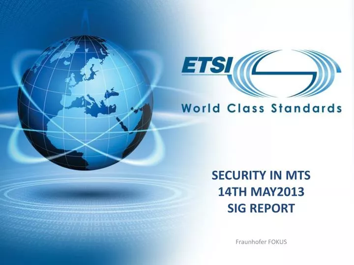 security in mts 14th may2013 sig report