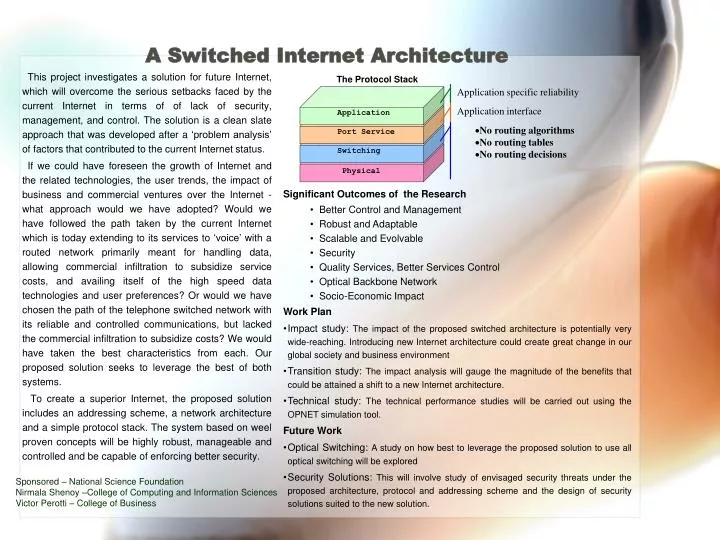 a switched internet architecture