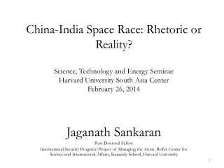 Jaganath Sankaran Post-Doctoral Fellow