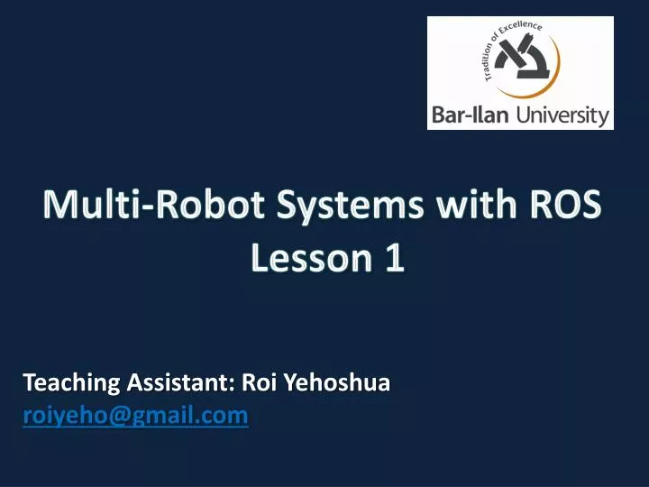 multi robot systems with ros lesson 1
