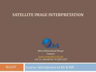 Satellite Image Interpretation