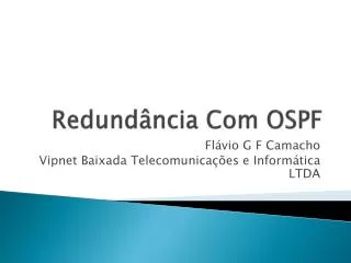 redund ncia com ospf