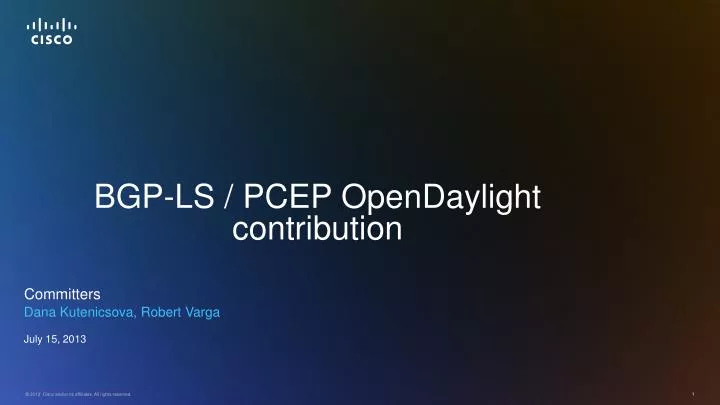 bgp ls pcep opendaylight contribution