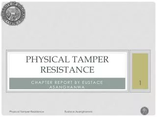 Physical tamper Resistance