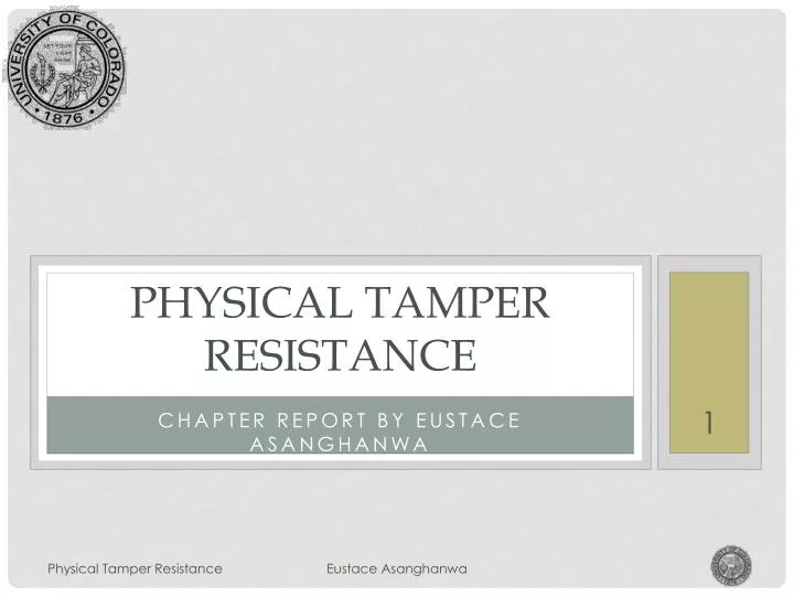 physical tamper resistance