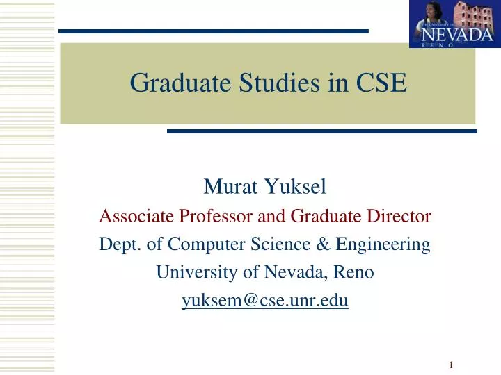 graduate studies in cse