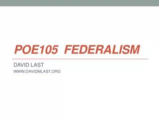 POE105 Federalism