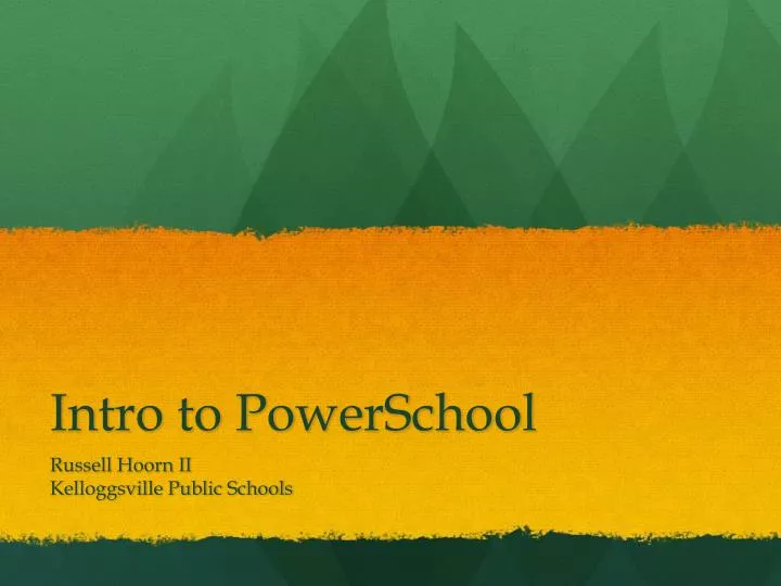 intro to powerschool