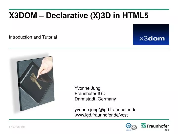 x3dom declarative x 3d in html5