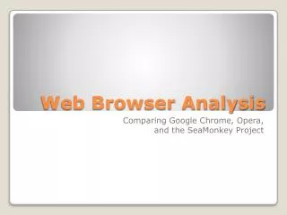 Web Browser Analysis