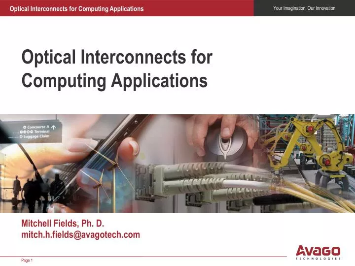 optical interconnects for computing applications