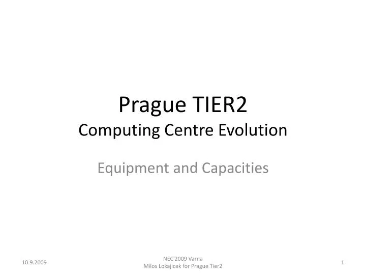 prague tier2 computing centre evolution