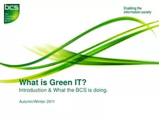 What is Green IT?