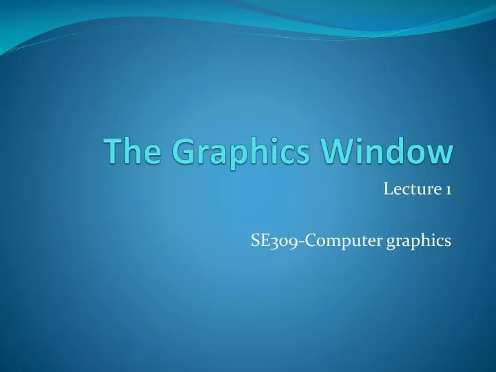 the graphics window