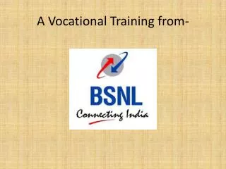 A Vocational Training from-