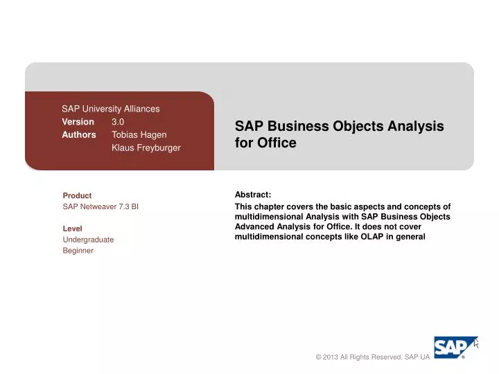 sap business objects analysis for office