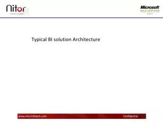 Typical BI solution Architecture