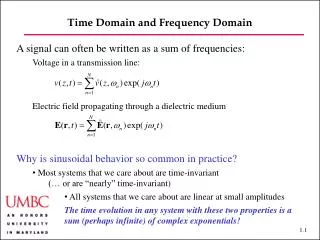 Time Domain and Frequency Domain