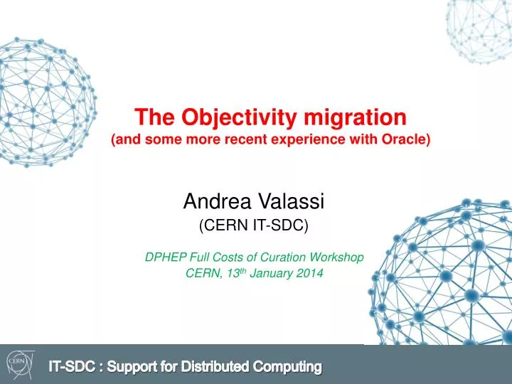 the objectivity migration and some more recent experience with oracle