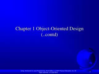 Chapter 1 Object-Oriented Design (.. contd )
