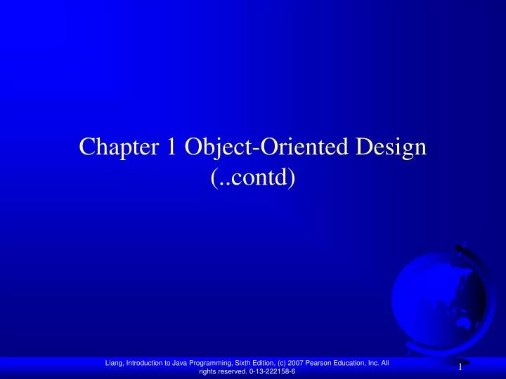 chapter 1 object oriented design contd