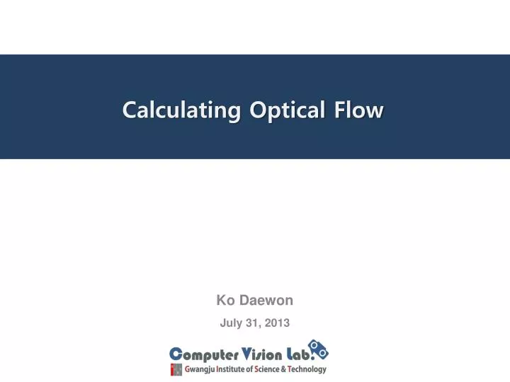 calculating optical flow