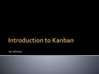 Introduction to Kanban