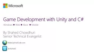 Game Development with Unity and C#