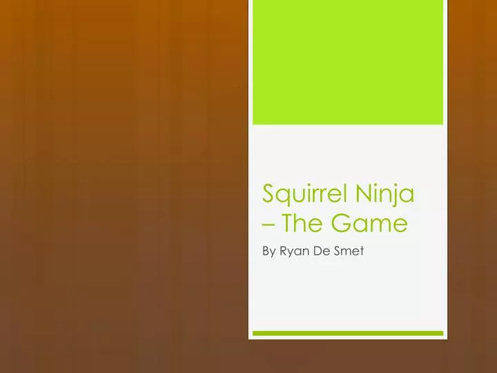 squirrel ninja the game