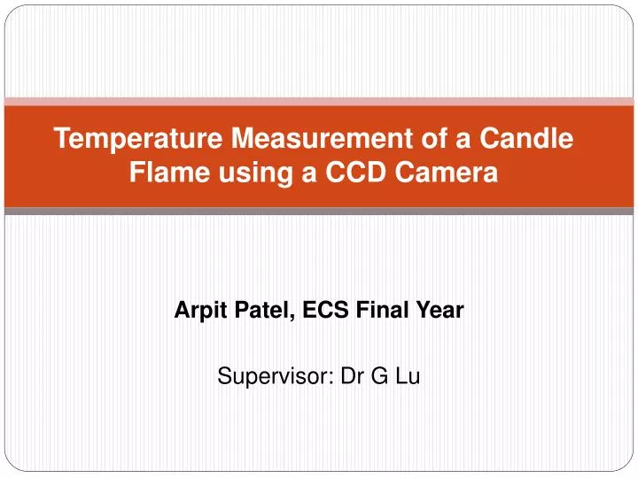 temperature measurement of a candle flame using a ccd camera