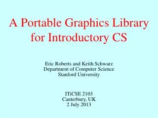 A Portable Graphics Library for Introductory CS