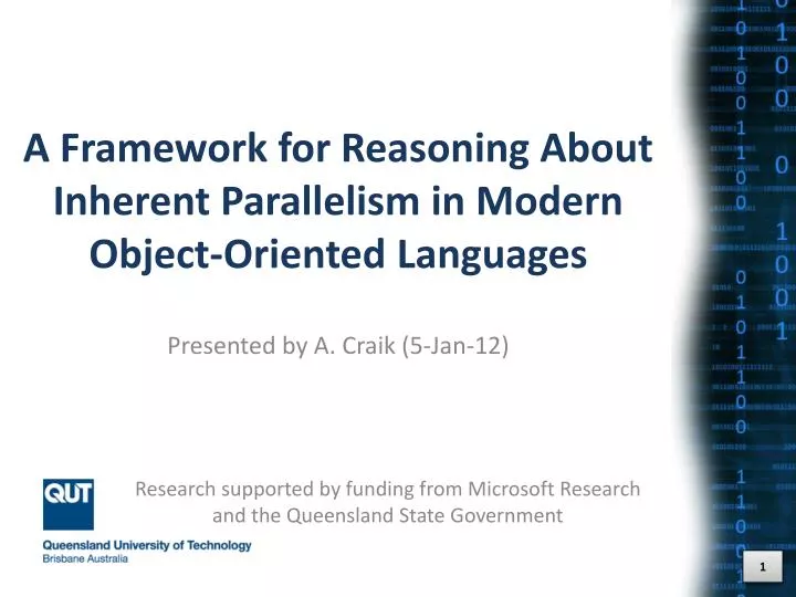 a framework for reasoning about inherent parallelism in modern object oriented languages