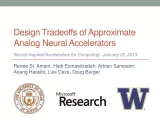 Design Tradeoffs of Approximate Analog Neural Accelerators