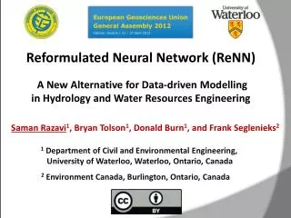 Reformulated Neural Network ( ReNN ) A New Alternative for Data-driven Modelling