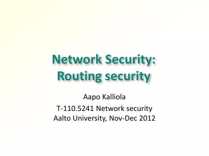 network security routing security