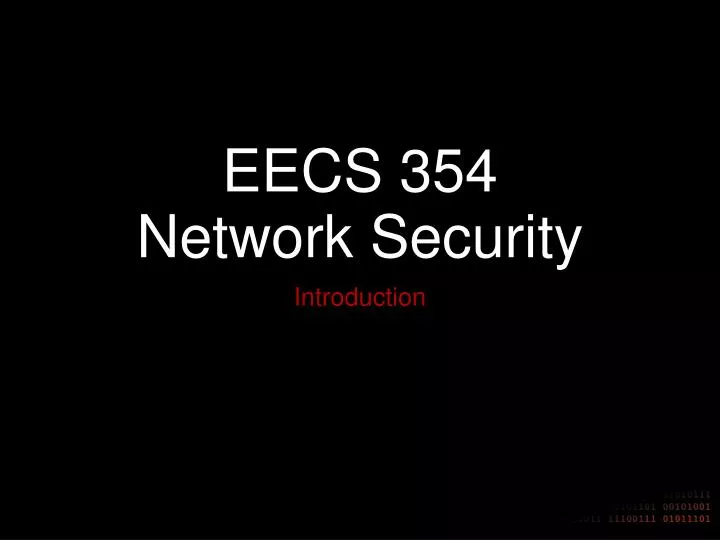 eecs 354 network security